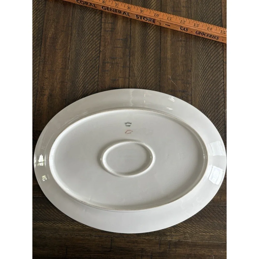 Antique Haviland Limoges France Schleiger 278 Large Serving Platter Regency Glam